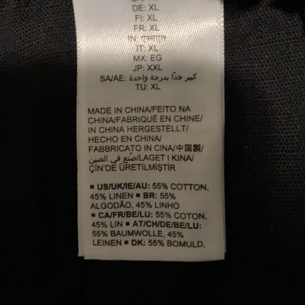Women’s black cotton/linen shorts, Size XL - Picture 7 of 8